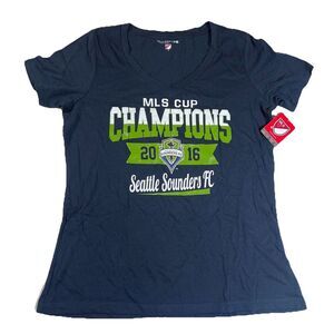 5th and Ocean Seattle Sounders FC MLS Cup Champions 2016 Women's Large Shirt New